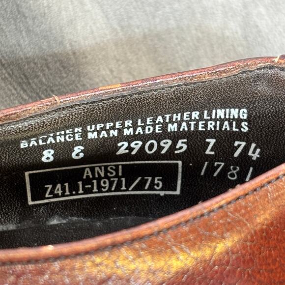 Lehigh Goodyear Oil Proof Sole Mens Brown Safety Toe Loafer Dress Shoes 8E - Picture 5 of 8